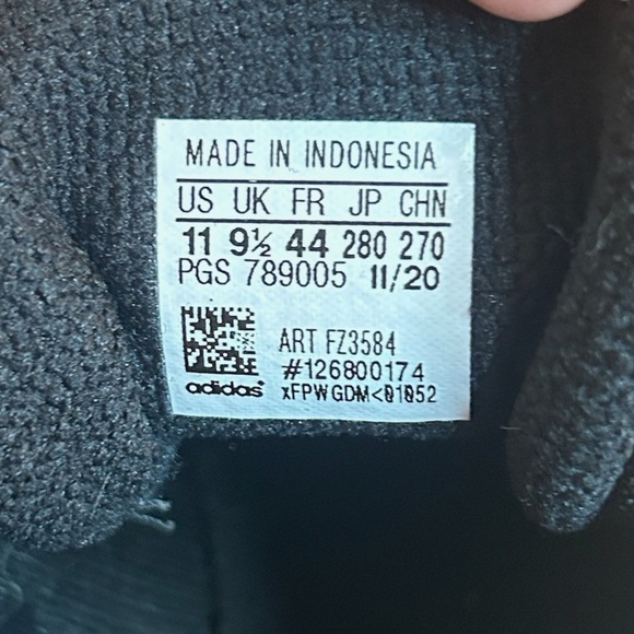 Adidas Runfalcon 2.0 TR Dark Grey/Purple Lace Up Trail Running Sneakers Size 11 - Picture 8 of 9